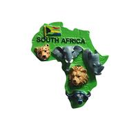 Aimant de réfrigérateur 3D en résine faite à la main en Afrique du Sud, motif animaux de l'Afrique du Sud, décoration de la maison et de la cuisine