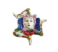 Aimant de réfrigérateur 3D en résine Sicile - Souvenirs de voyage - Fait à la main - Décoration de maison et de cuisine - Cadeau de collection