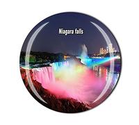 Aimant de réfrigérateur 3D en verre cristal motif chutes du Niagara - Cadeau de collection - Décoration de la maison et de la cuisine