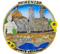 Aimant de réfrigérateur 3D Florence Florence Italie souvenir de voyage décoration aimant peint à la main artisanat