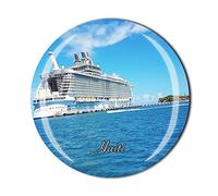 Aimant de réfrigérateur 3D Haiti en cristal pour réfrigérateur - Collection souvenir de voyage - Cadeau - Décoration pour la maison et la cuisine