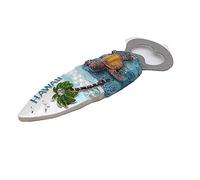 Aimant de réfrigérateur 3D Hawaii USA Décapsuleur Cadeau souvenir pour la maison et la cuisine Décoration de la maison et de la cuisine Autocollant magnétique Hawaii Amérique