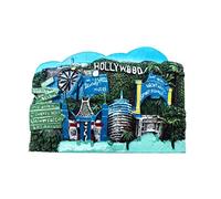 Aimant de réfrigérateur 3D Hollywood Los Angeles California USA souvenir de voyage, cadeau de cuisine, décoration de réfrigérateur
