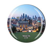 Aimant de réfrigérateur 3D Kansas City USA America - Souvenir de voyage - Cadeau de décoration de cuisine