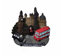 Aimant de réfrigérateur 3D Londres Angleterre souvenir de voyage, fait à la main au Royaume-Uni, décoration de maison et de cuisine