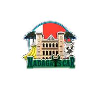 Aimant de réfrigérateur 3D Madagascar en bois - Souvenirs de voyage faits à la main - Autocollants de réfrigérateur - Décoration d'intérieur - Cadeau de collection