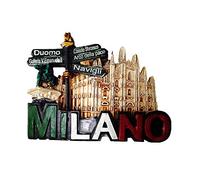 Aimant de réfrigérateur 3D Milan Italie souvenir de voyage cadeau maison cuisine décoration magnétique collection d'autocollants