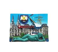 Aimant de réfrigérateur 3D Ostend Belgique en résine fait à la main pour la maison et la cuisine