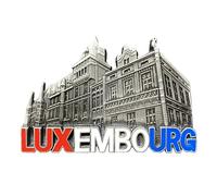 Aimant de réfrigérateur 3D Palais des Grands-Ducs Luxembourg - Souvenir de voyage - Décoration de réfrigérateur - Autocollant magnétique - Collection artisanale