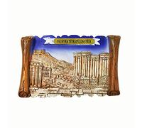 Aimant de réfrigérateur 3D Palmyra Tetrapylon Syrie souvenir souvenir de voyage, collection cadeau de maison, décoration de cuisine, autocollant magnétique Syria Aimant de réfrigérateur