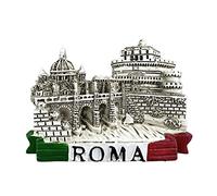 Aimant de réfrigérateur 3D Rome Italie - Cadeau souvenir - En résine - Fait à la main - Pour la maison et la cuisine