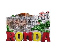Aimant de réfrigérateur 3D Ronda Andalousie Espagne - Souvenir de voyage - Cadeau de décoration pour la maison ou la cuisine