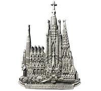 Aimant de réfrigérateur 3D Sagrada Familia Barcelone Espagne Souvenir de voyage Décoration de réfrigérateur Autocollant magnétique Craft Collection