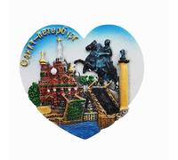 Aimant de réfrigérateur 3D Saint Petersburg Russie en polyrésine - Cadeau souvenir