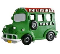 Aimant de réfrigérateur 3D souvenir touristique Manille Philippines Décoration pour la maison ou la cuisine