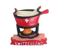 Aimant de réfrigérateur 3D suisse fondue au fromage suisse souvenir cadeau maison cuisine réfrigérateur décoration autocollant magnétique collection artisanat