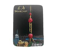 Aimant de réfrigérateur 3D The Oriental Pearl Tower of Shanghai China Souvenir Décoration de maison et de cuisine Shanghai Aimant de réfrigérateur