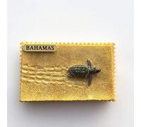 Aimant de réfrigérateur 3D Tortue de mer de Bahamas - Souvenir de voyage, cadeau de voyage, décoration de la maison, de la cuisine, autocollant magnétique, collection d'aimant de réfrigérateur Bahamas