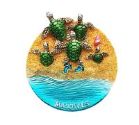 Aimant de réfrigérateur 3D Tortue de Mer des Maldives en résine