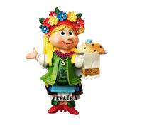 Aimant de réfrigérateur 3D Ukraine souvenir de voyage en résine