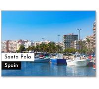 Aimant de réfrigérateur Alicante Santa Pola Port Marina de la Communauté Valencienne