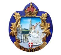 Aimant de réfrigérateur Autriche Vienne Princesse Sissi Stephansdom AUT04