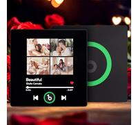 Aimant de Réfrigérateur avec Album Musical Personnalisé, Lecteur de Musique Spotify avec Photo, Cadeau de Noël, de Saint-Valentin pour Couple, Lui et Elle