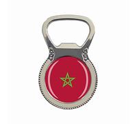 Aimant de réfrigérateur avec drapeau national du Maroc - Décapsuleur - Souvenir touristique - Collection de cadeau - Autocollant magnétique pour réfrigérateur