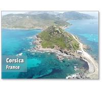 Aimant de réfrigérateur avec photo 4 K représentant un point de repère de la Corse, l'île française, la France, l'Europe, une vue aérienne