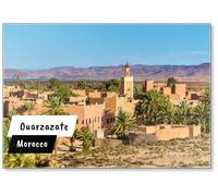 Aimant de réfrigérateur Bâtiments à Ouarzazate, une ville au centre-sud du Maroc,