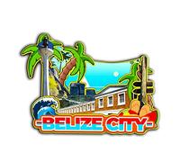 Aimant de réfrigérateur Belize City Belize en bois 3D monuments de voyage souvenirs de collection décoration fait main -2227