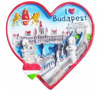 Aimant de réfrigérateur Budapest Hongrie - Souvenir de voyage - Aimant décoratif peint à la main - Collection artisanale