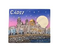 Aimant de réfrigérateur Cadiz Cadix cathédrale Espagne Andalousie Espagne | Aimant magnétique 3D souvenir voyage vacances collection - Cathédrale de Cadiz Campo del Sud Costa de la Luz Andalousie