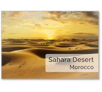 Aimant de réfrigérateur Caravane de chameau dans le désert du Sahara du Maroc au coucher du soleil - Design 2
