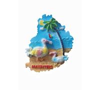 Aimant de réfrigérateur carte de l'île Maurice souvenir de voyage décoration de réfrigérateur 3D autocollant magnétique collection Craft