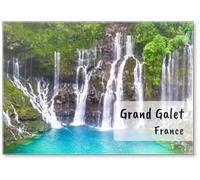 Aimant de réfrigérateur Cascade du Grand Galet dans la vallée de Langevin, Île de la Réunion, France