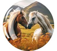 Aimant de réfrigérateur cheval en verre décoratif 30MM, autocollants de cuisine, Notes fixes for tableau blanc 6 pièces(Color-05)