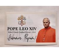 Aimant de réfrigérateur commémoratif du Vatican Pape Leo XIV Robert Francis Prevost fait à la main 5x7 cm Pas d'impression 3D Plastique laminé Nouveau