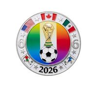 Aimant de réfrigérateur - Coupe du monde de football - Article de supporter - Coupe du monde de football - Décoration pour réfrigérateur - Aimant amusant - Cadeau pour les fans de football - Argenté