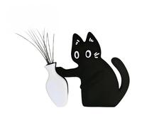 Aimant de réfrigérateur de chat noir, support d'affichage de moustache de chat, aimant décoratif de nouveauté mignonne pour la maison, la cuisine et les amoureux de chat