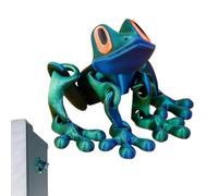 Aimant de réfrigérateur de grenouille imprimé 3D - jouet animal articulé, stress de soulagement de stress, décoration de l'articulation mobile | Creative Refrigerator Locker Kitchen Home Car Bureau Or