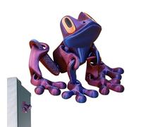 Aimant De Réfrigérateur De Grenouille Magnétique Imprimée 3D, Dessin De Grenouille Bleu Absorbant Magnétique, Statue d'animal Réaliste avec Articulation Mobile, Aimant De Réfrigérateur Drôle