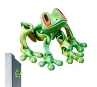 Aimant De Réfrigérateur De Grenouille Magnétique Imprimée 3D, Dessin De Grenouille Bleu Absorbant Magnétique, Statue d'animal Réaliste avec Articulation Mobile, Aimant De Réfrigérateur Drôle