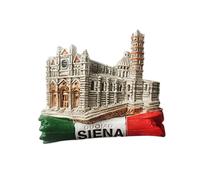 Aimant de Réfrigérateur Décoratif Siena Italy en 3D - Souvenir Magnet Italie - En Résine - Fait à la Main - Décoration de Maison et de Cuisine