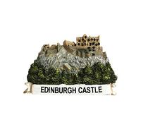 Aimant de réfrigérateur écossais en résine 3D château d'Édimbourg Souvenirs de voyage faits à la main Décoration de la maison et de la cuisine Écosse Aimant de réfrigérateur Collection cadeau