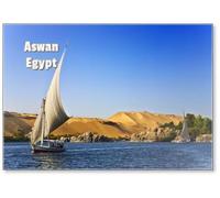 Aimant de réfrigérateur Egypt. Le Nil à Assouan. Croisière Felouque
