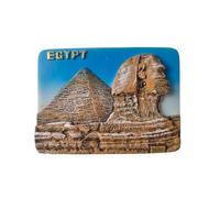 Aimant de réfrigérateur Égypte Gizeh - Grand Sphinx et Pyramide de Cheope - Aimant 3D souvenir - Décoration magnétique de collection - Idée cadeau voyage collection W22