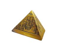 Aimant de réfrigérateur Égypte Gizeh - Pyramide avec hiéroglyphes dorés - Aimant 3D souvenir - Décoration magnétique de collection - Idée cadeau voyage collection L444
