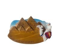 Aimant de réfrigérateur Égypte Gizeh pyramides et chameau avec bédouin - Aimant 3D souvenir - Décoration magnétique de collection - Idée cadeau voyage collection L136