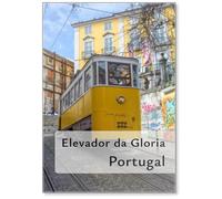 Aimant de réfrigérateur Elevador da Gloria, célèbre funiculaire à Lisbonne, Portugal